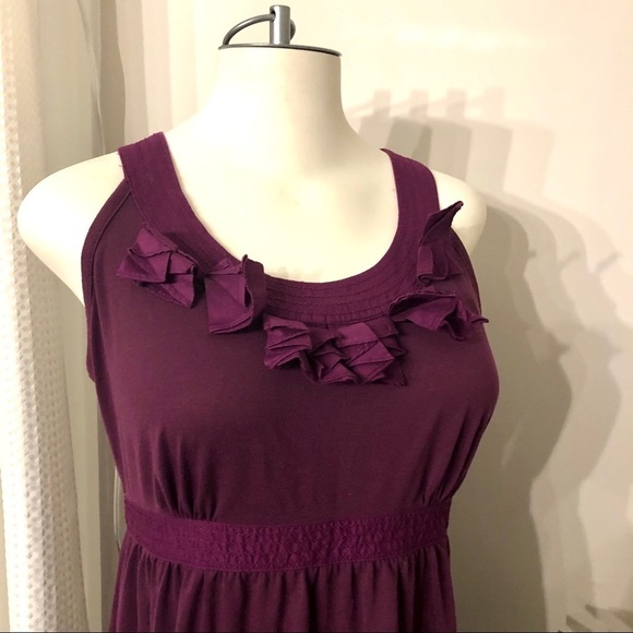 🎯3/$10 LOFT Sleeveless Plum Dress 10 Petite - Picture 2 of 8